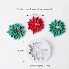Khuôn silicon hoa cúc Noel