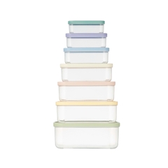 Bộ 7 hộp thực phẩm chữ nhật Hokkaido 500-750-1000-1500-2000-2500-3500ml