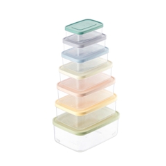Bộ 7 hộp thực phẩm chữ nhật Hokkaido 500-750-1000-1500-2000-2500-3500ml