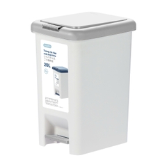 Thùng rác đạp chữ nhật Hiro 20L (Kèm ruột)