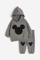 Set nỉ xám đậm / Mickey 2