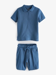 Set polo xanh biển