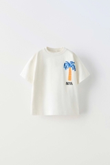 Áo phông trắng / cây dừa Zara 2