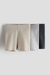 Quần shorts leggings (3 quần) be, xám nhạt, xám đậm