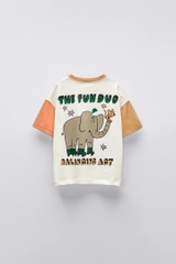 Áo phông raglan cam / Fun Dou Friends