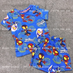 Set cộc tay xanh biển / Spidey
