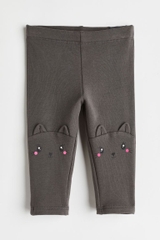 Quần leggings xám đậm / mèo