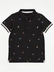 Áo polo xám đậm / khủng long 2