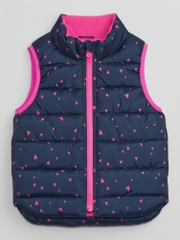 Áo phao gile navy / tim nhí