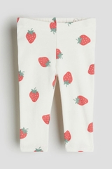 Quần leggings trắng / dâu