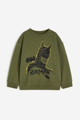 Áo nỉ xanh khaki / Batman