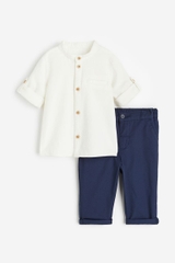Set sơmi trắng / quần dài navy