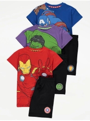Set cộc tay (3 bộ) đen / Marvel