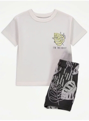 Set cộc tay trắng / lá