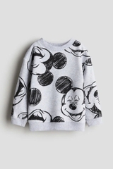 Áo nỉ xám nhạt / Mickey