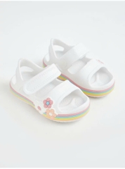 Sandals trắng / hoa