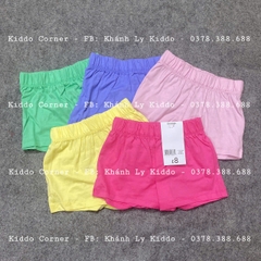 Quần shorts (5 quần) hồng, vàng, xanh