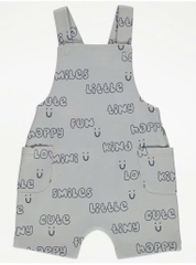 Set bodysuit và quần yếm xám / Little Smiles