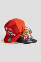 Mũ snapback (2 mũ) đỏ / Mario