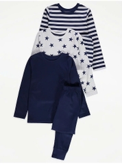 Set dài tay (3 bộ) navy / ngôi sao