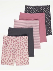 Quần shorts leggings (5 quần) hồng / da báo