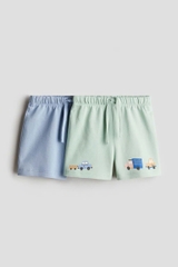 Quần shorts (2 quần) xanh nhạt / xe cộ