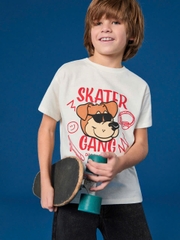 Áo phông (2 áo) be / Skater Gang