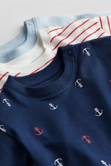Áo phông (3 áo) navy / mỏ neo