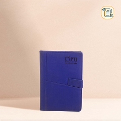 HÀNG ĐẶT Sổ A5 kẻ ngang bìa da khuy từ 70gsm,200 trang, để thẻ