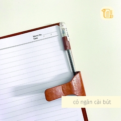 Sổ tay B5 kẻ ngang bìa da HỌA TIẾT 70gsm, 200 trang, cài bút, để thẻ