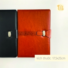 Sổ tay B5 kẻ ngang bìa da HỌA TIẾT 70gsm, 200 trang, cài bút, để thẻ