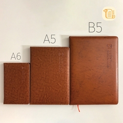 Sổ tay A6-A5-B5 kẻ ngang HAPPY DIARY bìa da 70gsm, 200 trang