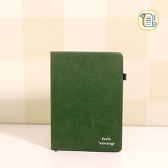 HÀNG ĐẶT Sổ A5 kẻ ngang bìa da vân vải in logo công ty 70gsm,200 trang
