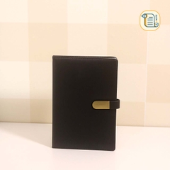 HÀNG ĐẶT Sổ A5 kẻ ngang bìa da vân dọc khuy từ 70gsm,200 trang