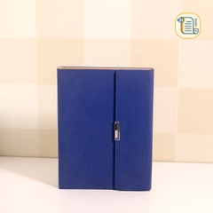 HÀNG ĐẶT Sổ còng ba khúc B5 kẻ ngang bìa da 70gsm,200 trang, ngăn phụ, cài bút
