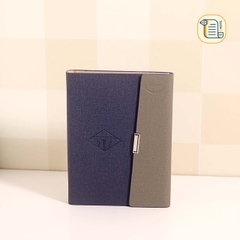 HÀNG ĐẶT Sổ còng ba khúc B5 kẻ ngang bìa da phối hai màu 70gsm,200 trang, ngăn phụ, cài bút