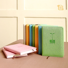 Sổ tay A6 kẻ ngang GROW-UP bìa da 70gsm, 240 trang