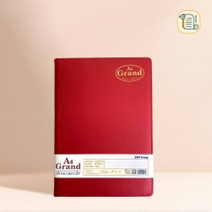 Sổ kẻ ngang A4 GRAND bìa da hoạ tiết chìm 70gsm, 500 trang