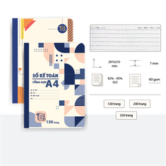 Vở kẻ ngang A4 KẾ TOÁN 120-320 Trang, 60gsm
