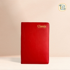 Sổ kẻ ngang KT9 bìa da hoạ tiết chìm 70gsm, 200 trang, cài bút, để thẻ