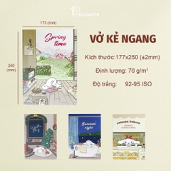 Vở kẻ ngang cao cấp FOUR SEASON 80-120 Trang, 70gsm