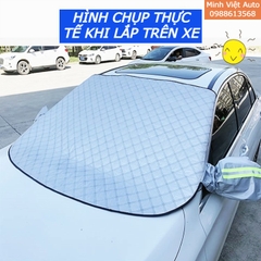 Tấm Bạt Che Nắng Kính Lái Ô Tô 5 Lớp Cao Cấp, Có Chụp Gương