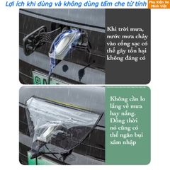 Tấm Che Mưa Ổ Sạc Xe Ô Tô Điện – Nam Châm Hít Chắc, Chống Nước, Dễ Lắp Đặt