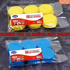 Combo 6–12 Mút Xốp Đánh Bóng Sơn & Nội Thất Ô Tô Xe Máy – Hình Tròn 10cm