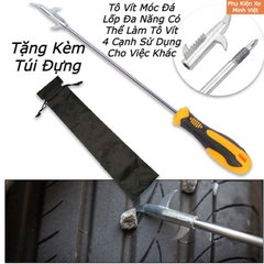 Tô Vít Đa Năng Kiểm Tra Lốp Xe Ô Tô – Lậy Đá, Phá Kính, Có Túi Đựng