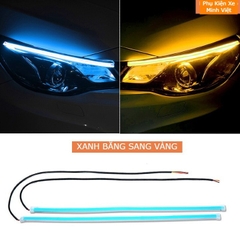 Bộ 2 Dải Đèn LED Mí Ô Tô Xe Máy Tích Hợp Xi Nhan Chạy Đuổi – Silicon Dẻo Chống Nước