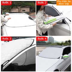 Tấm Bạt Che Nắng Kính Lái Ô Tô 5 Lớp Cao Cấp, Có Chụp Gương