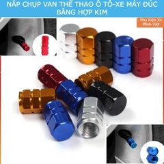 Bộ 4 Nắp Chụp Trang Trí  Bảo Vệ Van Ô Tô Xe Máy Đúc Hợp Kim Siêu Bền