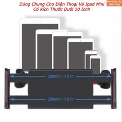 Kẹp Điện Thoại Ipad Mini Gắn Ghế Sau Ô Tô Chất Liệu Hợp Kim Nhựa ABS