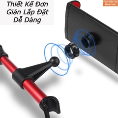 Kẹp Điện Thoại Ipad Mini Gắn Ghế Sau Ô Tô Chất Liệu Hợp Kim Nhựa ABS